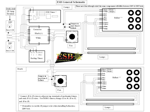 ESB Tanning Bed Schematic